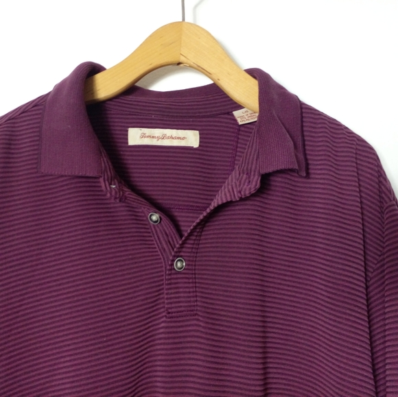 Tommy Bahama Men's Striped Short Sleeve Polo Shirt Size L - Picture 4 of 8